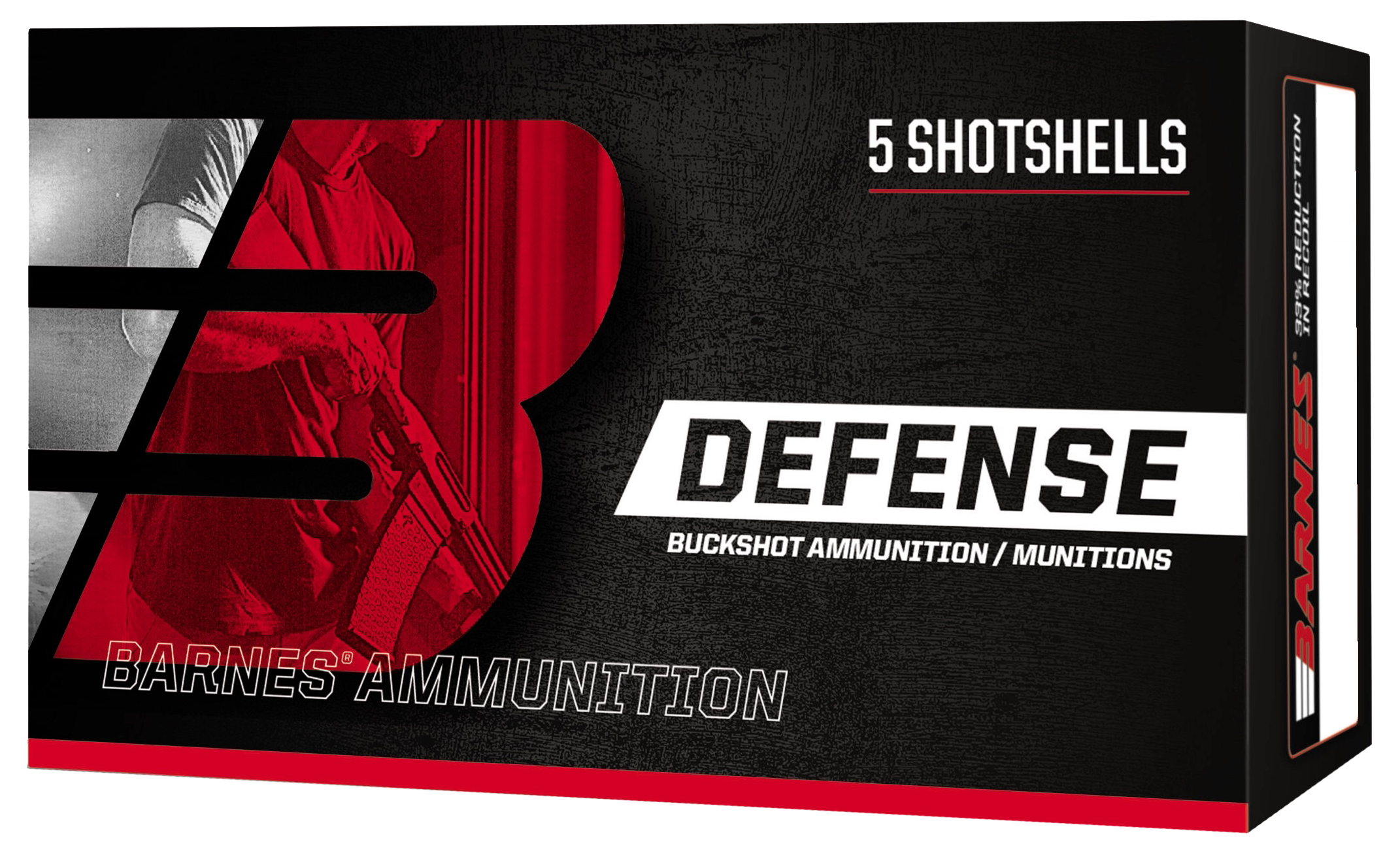 Barnes Bullets Defense 12 Gauge 2.75" 00 Buck 9 Pellet Buckshot 5 Rd - Box or Case