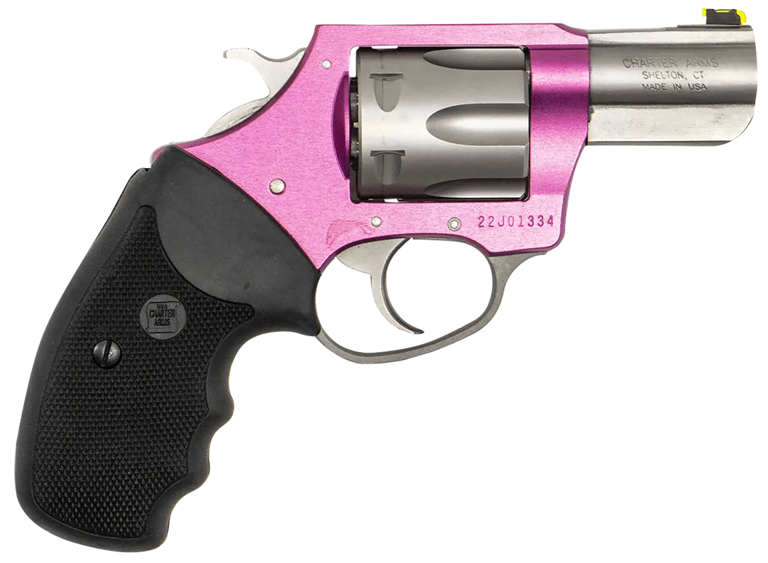 Charter Arms Pink Lady II 38 Special 2.2" 6-Shot SAO Revolver - Matte Stainless / Pink Aluminum