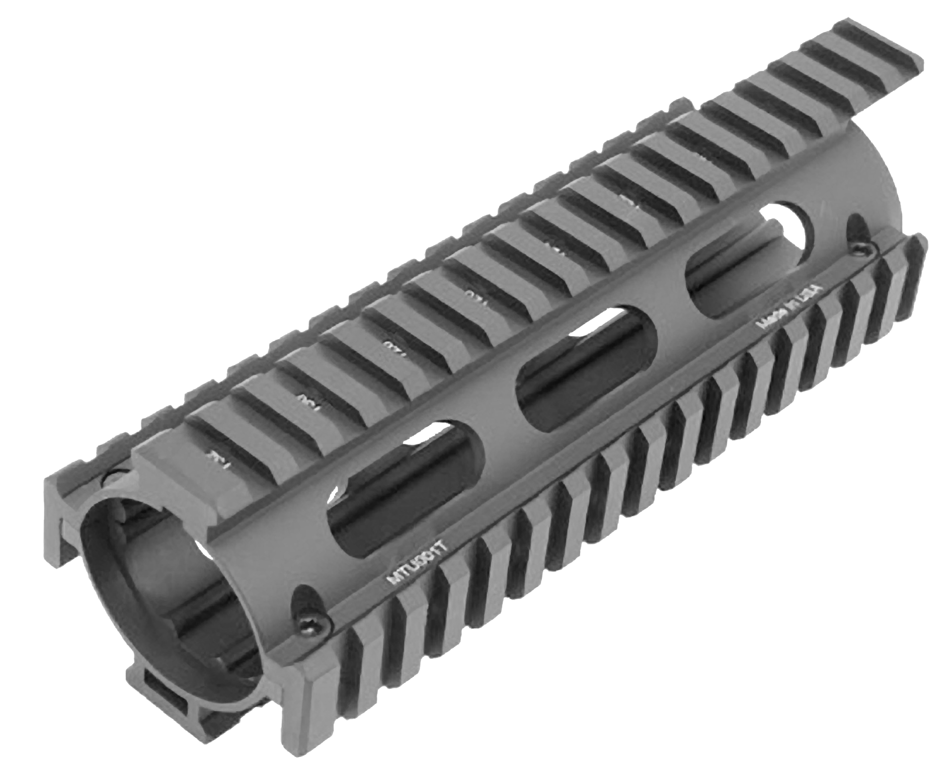 UTG Pro MTU001T Pro Quad Rail Drop-In Handguard with Extension AR-15 Carbine - Black Anodized Aluminum