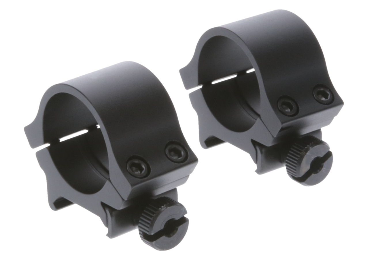 TruGlo Lightweight Scope Rings 1" Medium Quad Matte Black Picatinny/Weaver