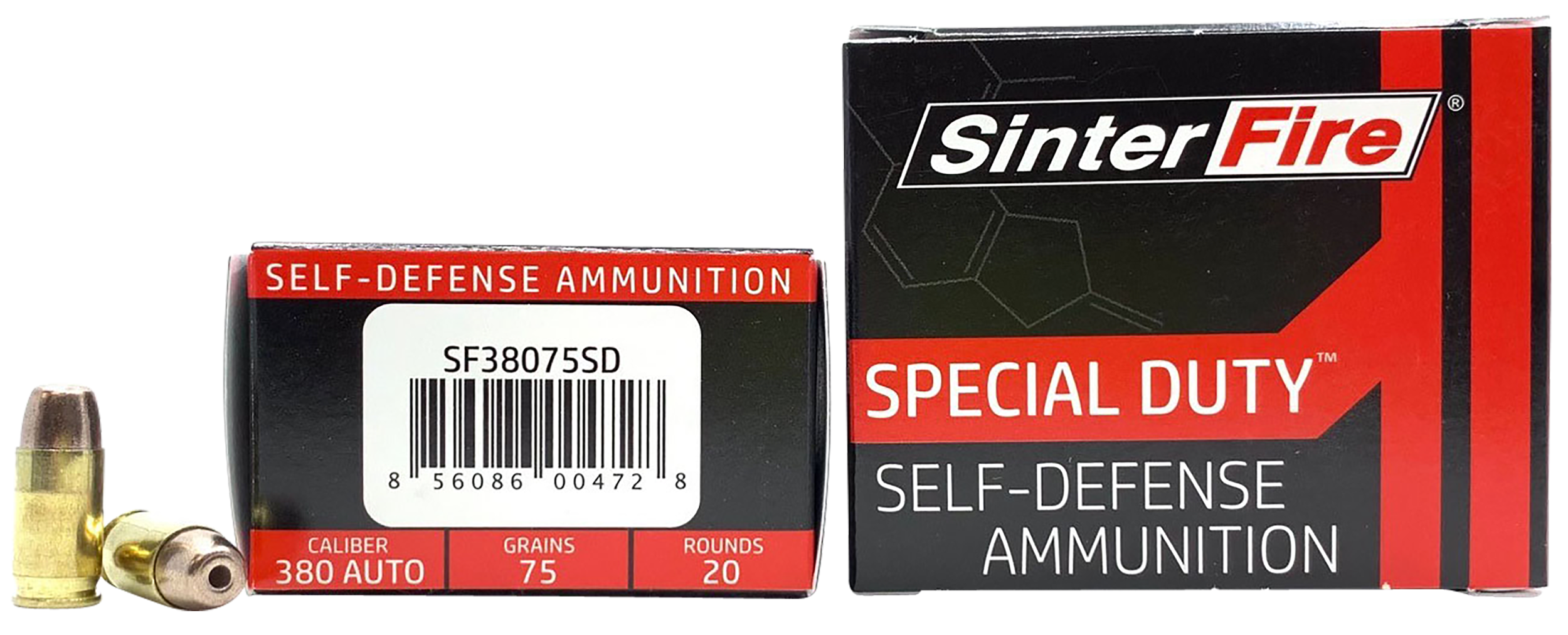 SinterFire SF38075SD Special Duty (SD) 380 ACP 75 gr Lead Free Frangible Hollow Point - Box or Case