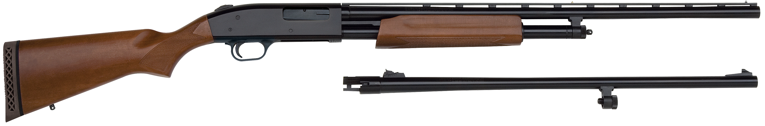 Mossberg 500 Combo 20 Gauge Pump Shotgun 3" 5+1 26"/24" Barrels Wood Stock