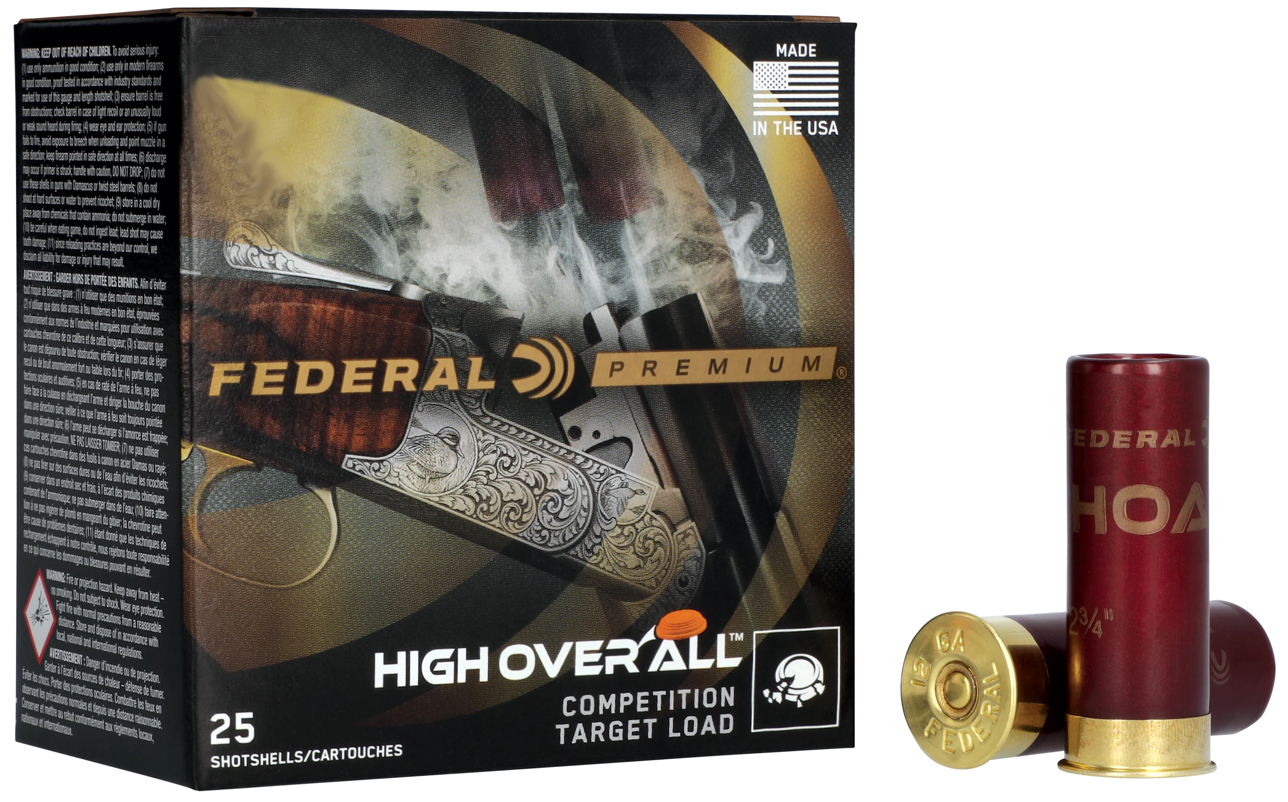 Federal Premium High Over All 410 Bore 2.5" 1/2oz #9 Shot 1200 fps 25 Rd - Box or Case