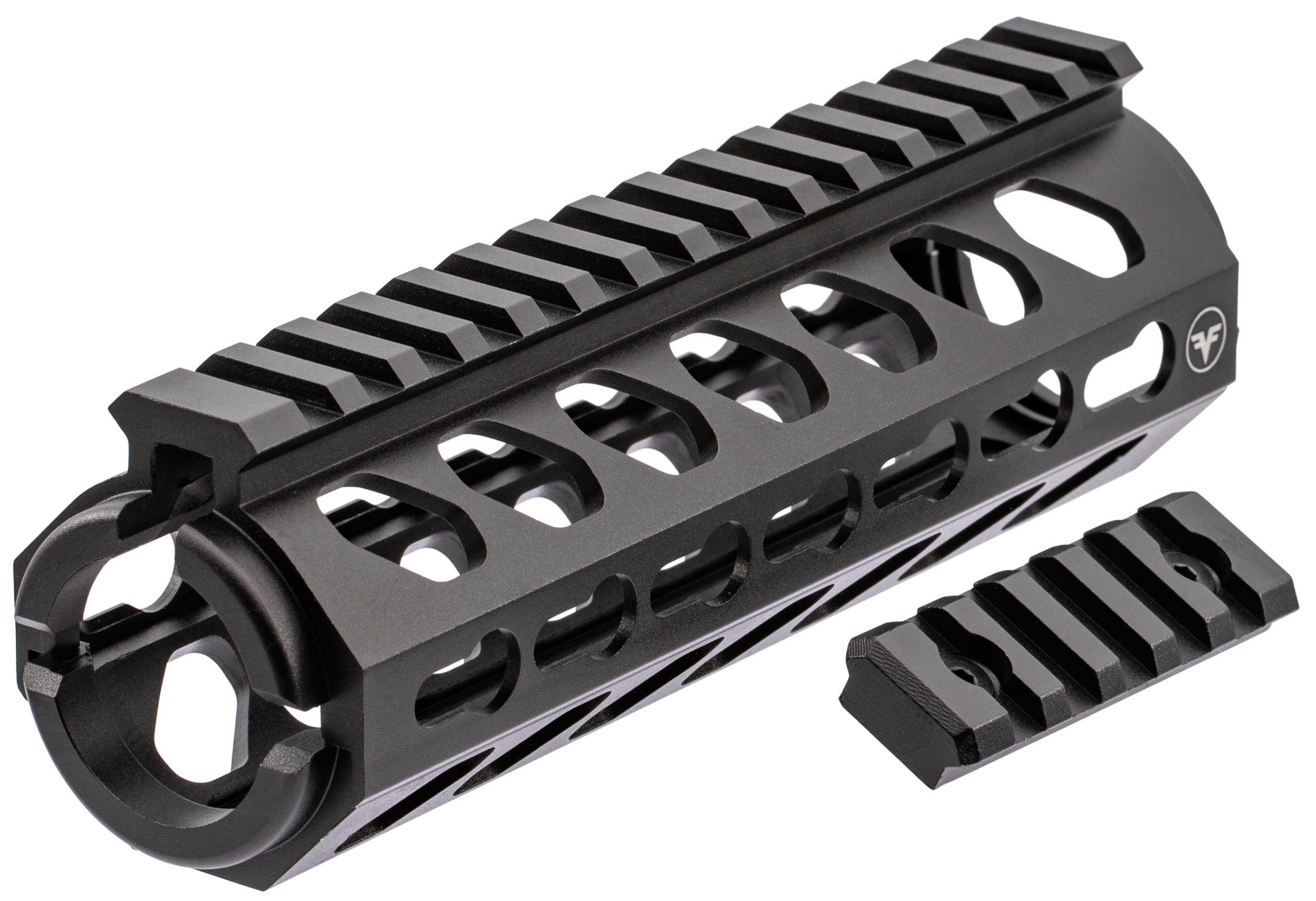 Firefield FF34053 Edge Carbine 6.62" 2-Piece KeyMod Handguard Matte Black 6061-T6 Aluminum for AR-15