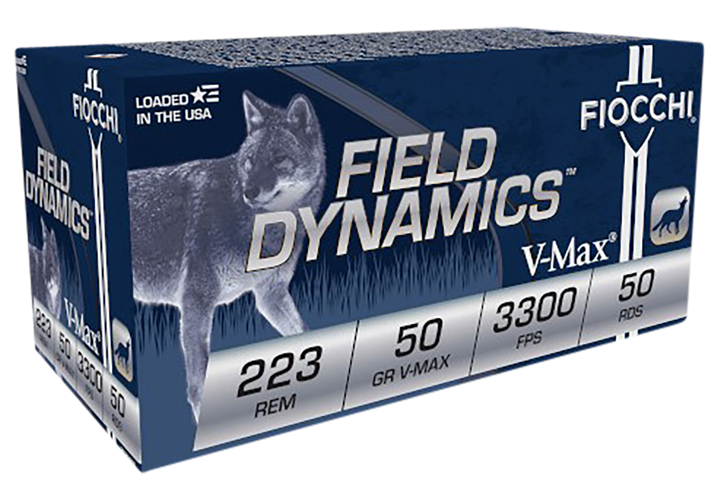 Fiocchi Field Dynamics 223 Rem 50gr V-Max 50 Bx/ 20 Cs - Box or Case