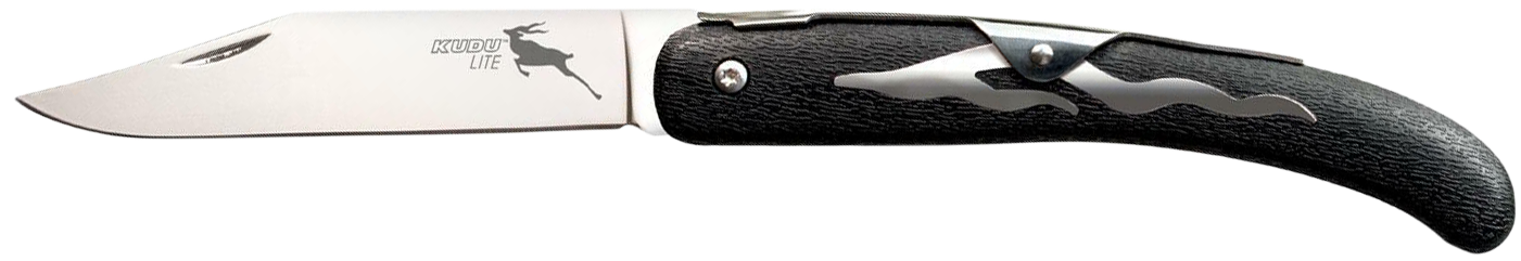 Cold Steel CS20KJ Kudu Lite 4.25" Folding Plain 5Cr15MoV SS Polished Blade Black Woodgrain Zy-Ex Handle