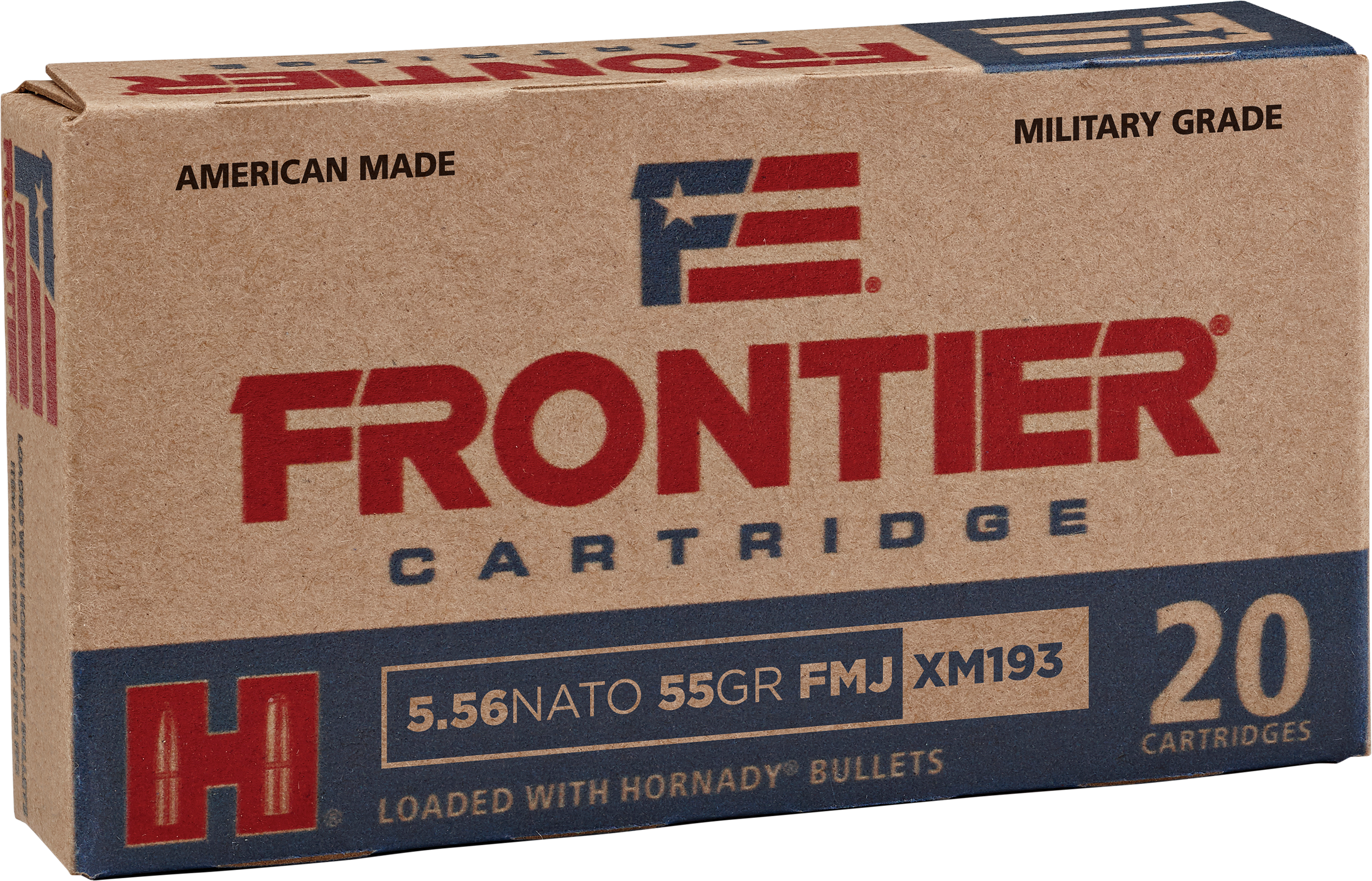 Frontier Cartridge FR200 Military Grade 5.56x45mm NATO 55 gr FMJ (M193) - Box or Case