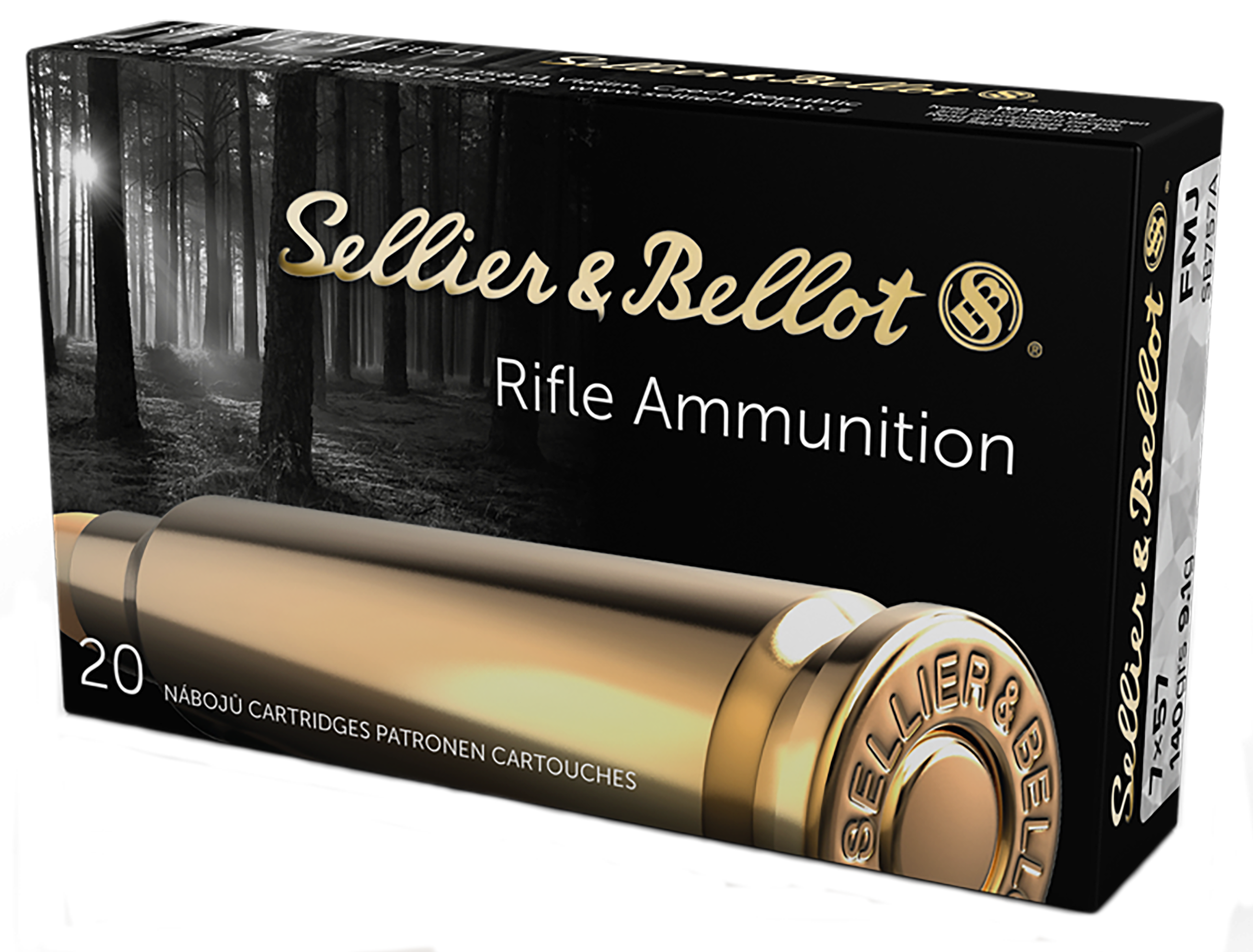 Sellier & Bellot SB757A Rifle 7x57mm Mauser 140gr FMJ - Box or Case