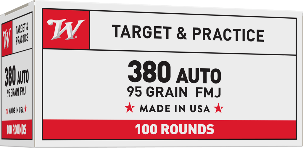 Winchester Ammo USA 380 ACP 95gr FMJ Flat Nose 100 Per Box - Box or Case