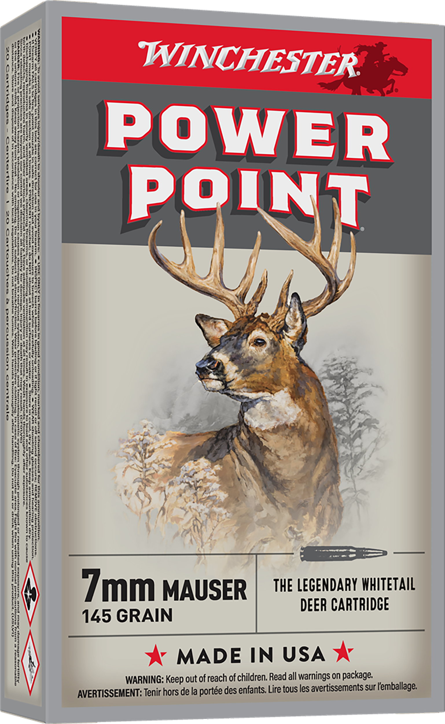 Winchester Ammo Super-X 7mm Mauser 145gr Power-Point 20 Rd - Box or Case