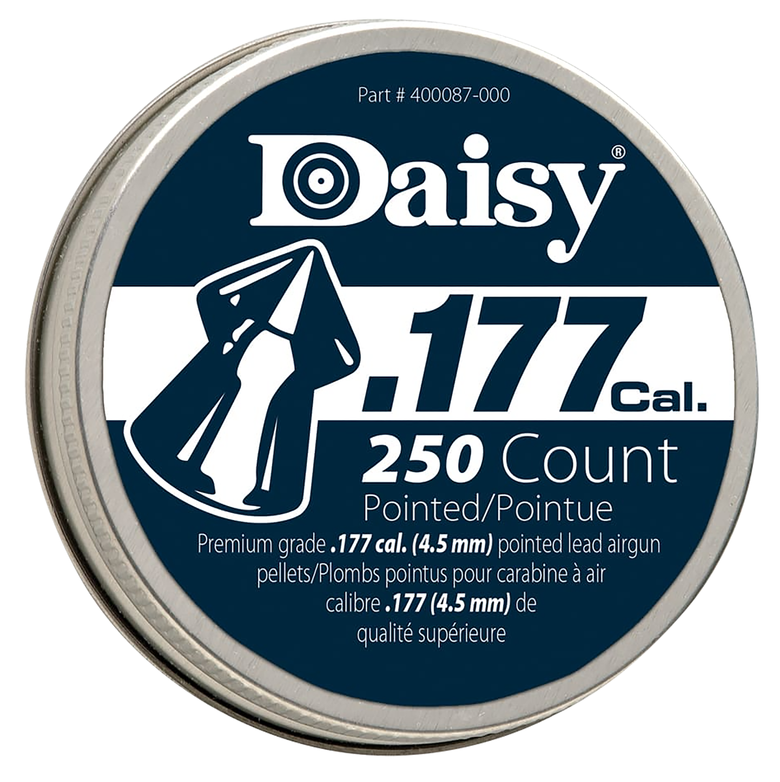 Daisy 987777406 PrecisionMax .177 Lead Pointed Field Pellet 250/Tin