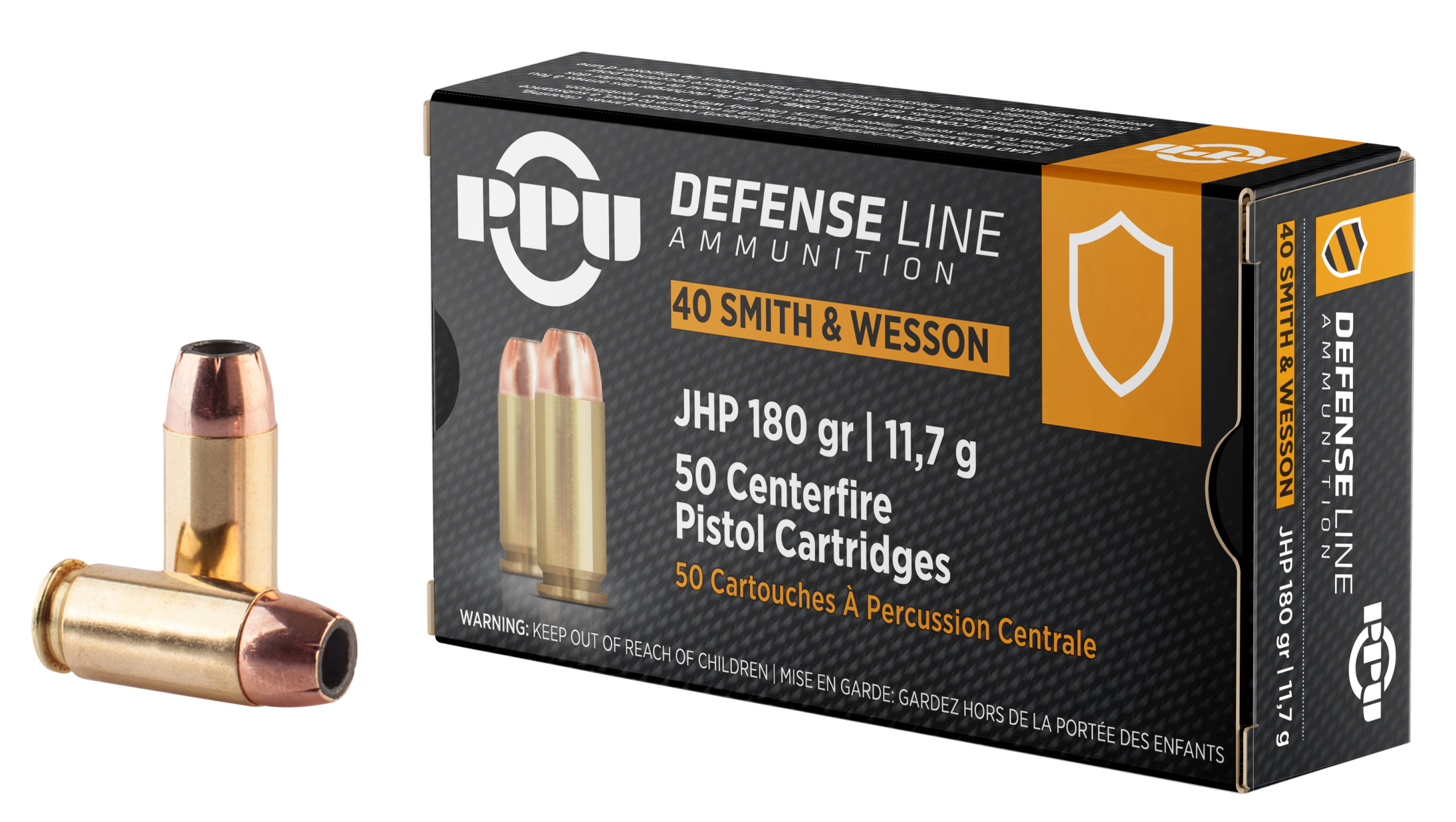 PPU PPD40 Defense 40 S&W 180gr Jacketed Hollow Point - Box or Case