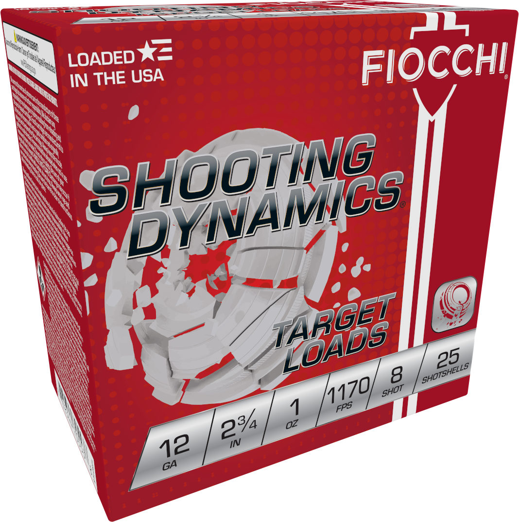 Fiocchi Shooting Dynamics Target Load 12 Gauge 2.75" 1 oz #8 Shot 25 Bx/10 Cs - Box or Case