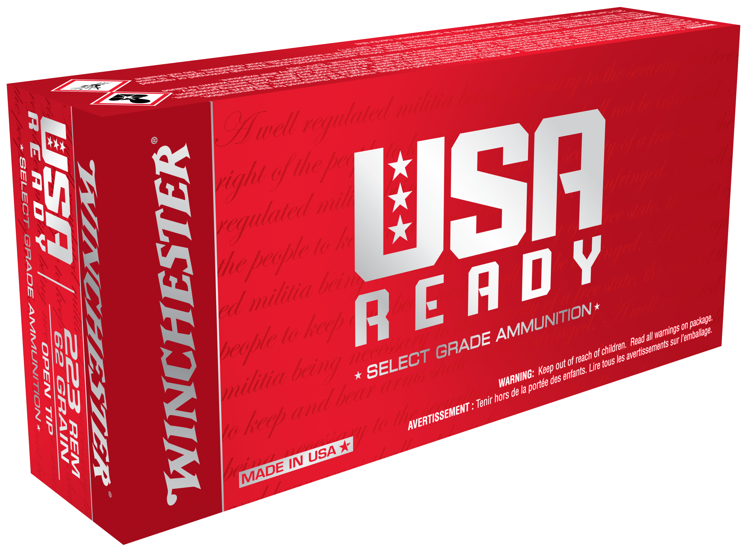 Winchester Ammo USA Ready 223 Rem 62 gr Open Tip Range 20 Bx/10 Cs - Box or Case