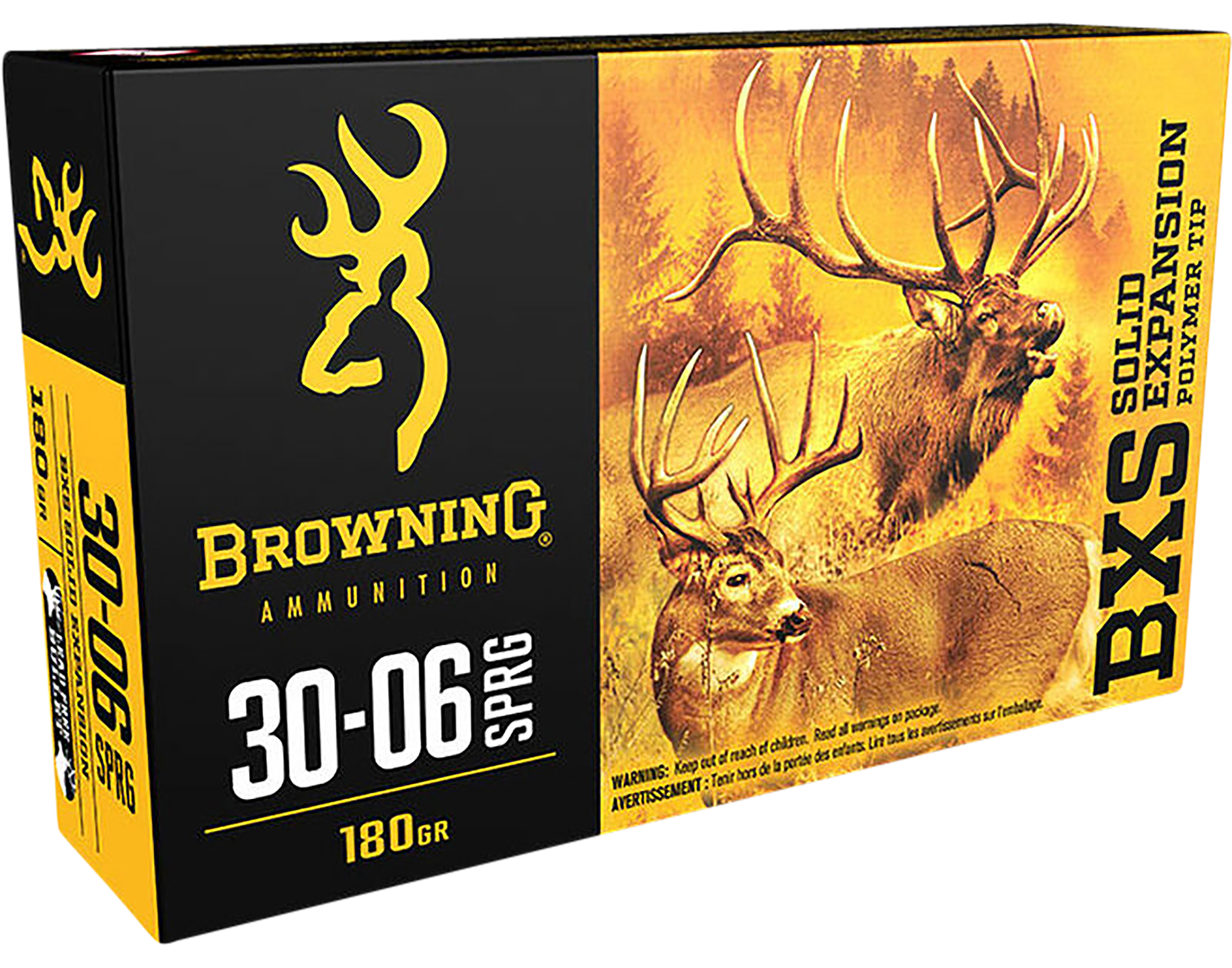 Browning Ammo BXS Copper Expansion 30-06 Springfield 180gr Polymer Tip 20rd - Box or Case