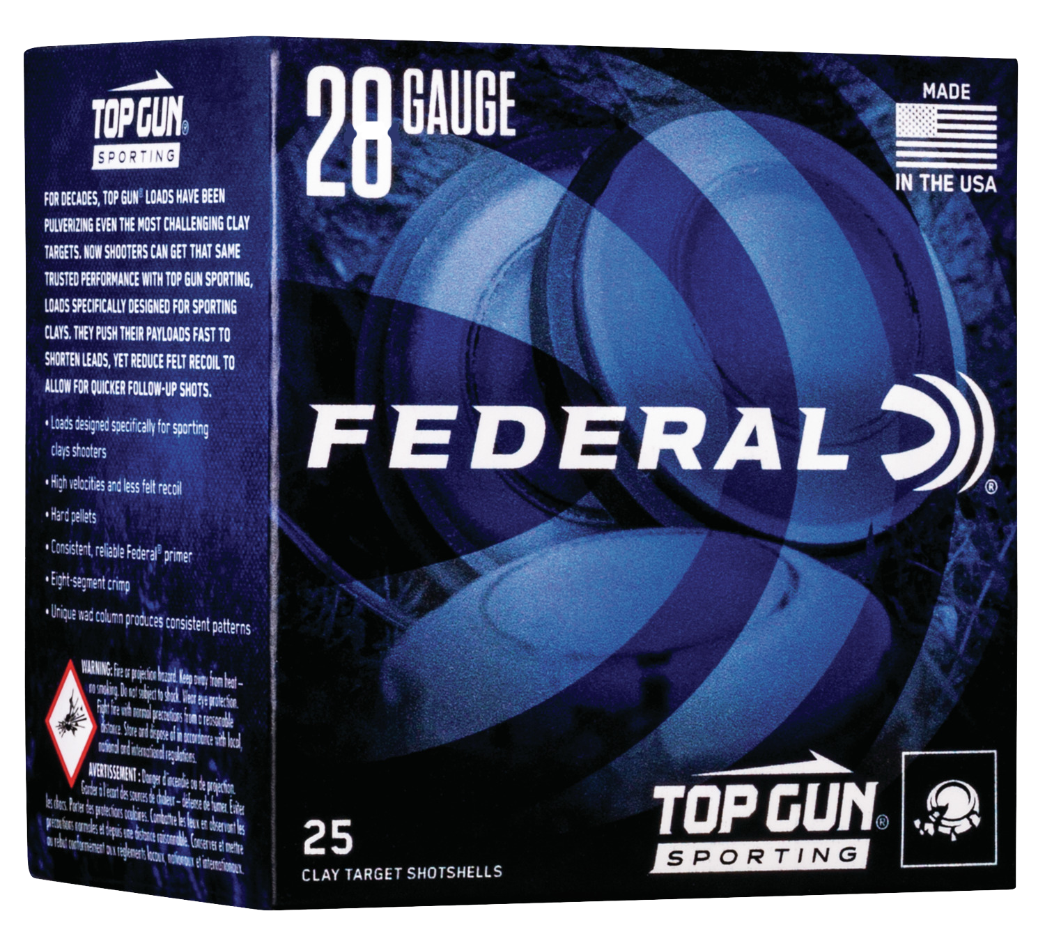 Federal Top Gun Sporting 28 Gauge 2.75" 3/4 oz 7.5 Shot - Box or Case