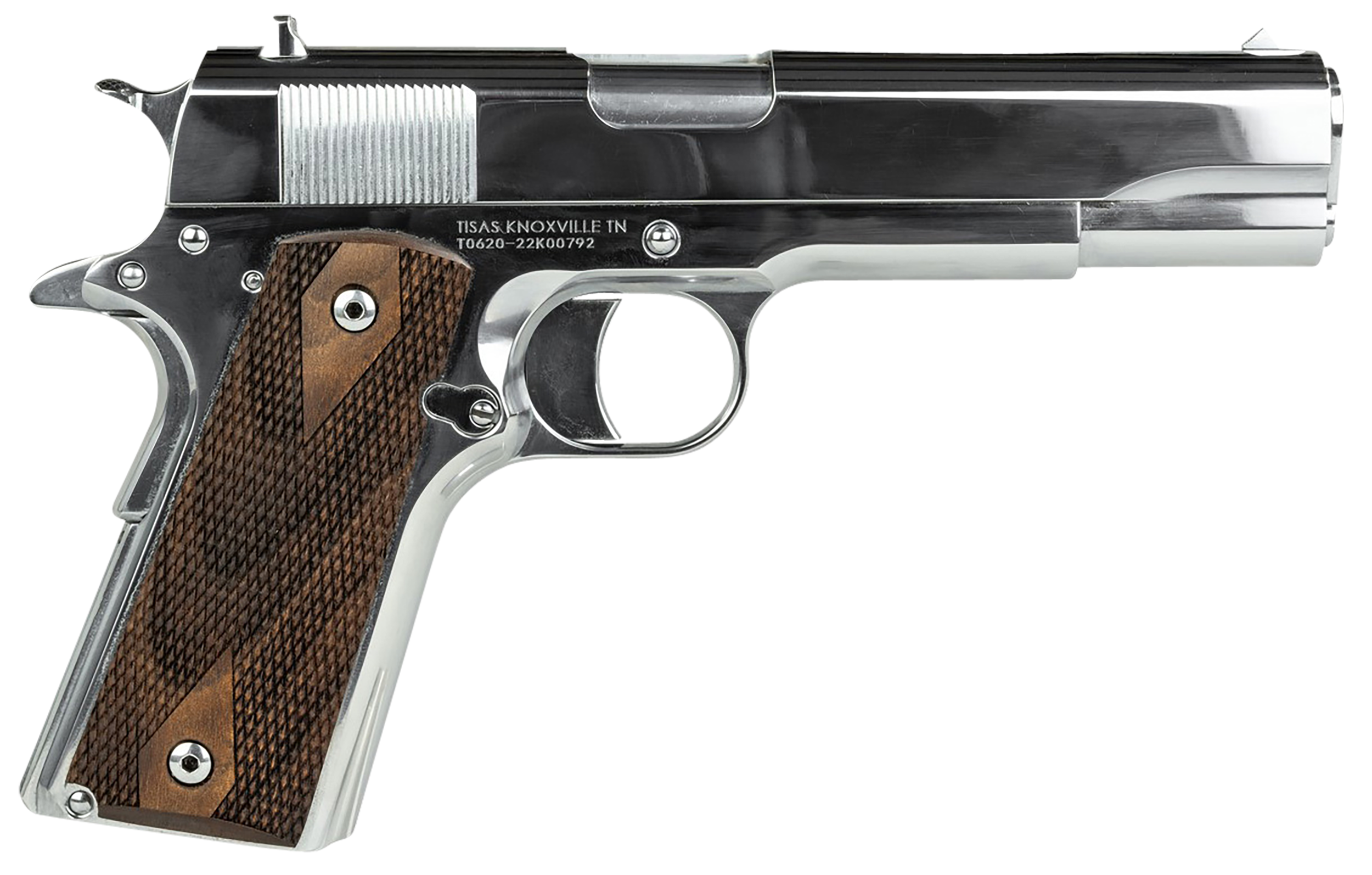 Tisas 1911 Regulator 38 Super / 9mm Luger 5" 9+1 SAO Pistol - Chrome