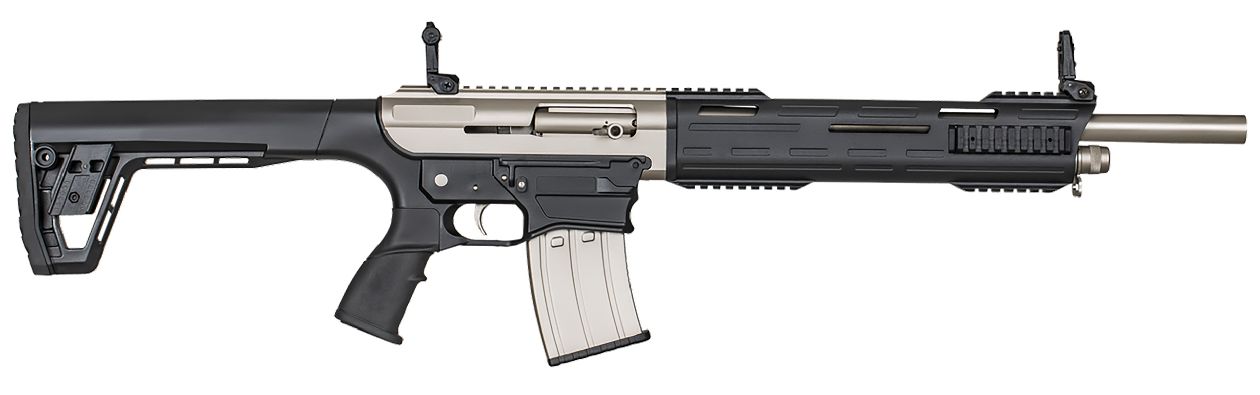 Tokarev USA TAR 12MP 12 Gauge 3" 5+1 18.50" Semi-Auto AR-Style Shotgun - Electroless Nickel
