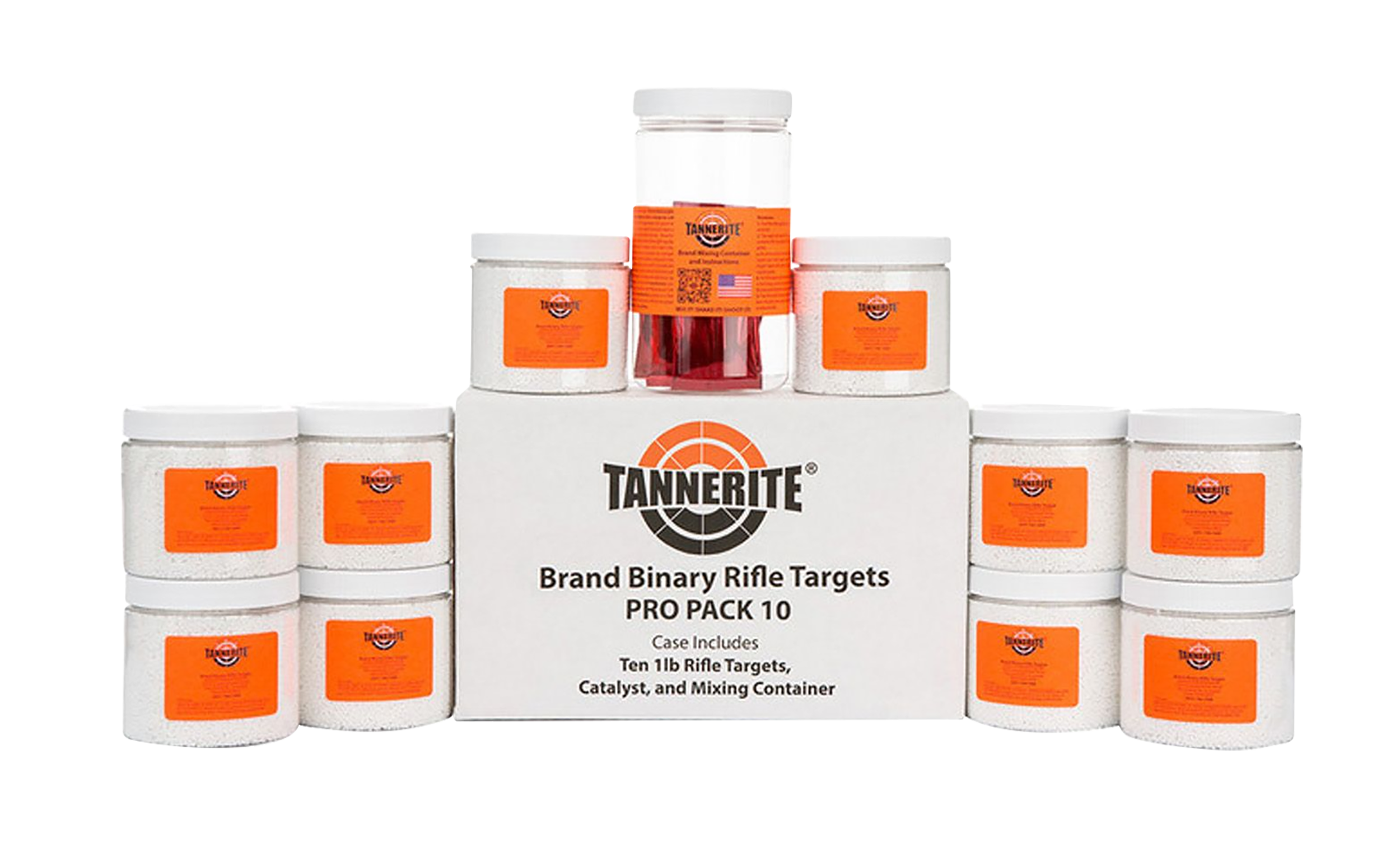 Tannerite PP410 Pro Pak 1lb Exploding Binary Targets 10-Pack - Centerfire Rifle - White Vapor