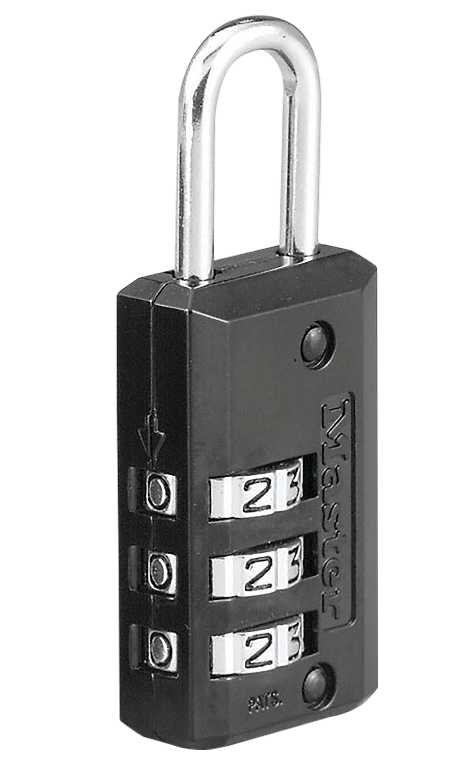 Master Lock 646D 13/16" Set-Your-Own Combination Padlock Black Steel