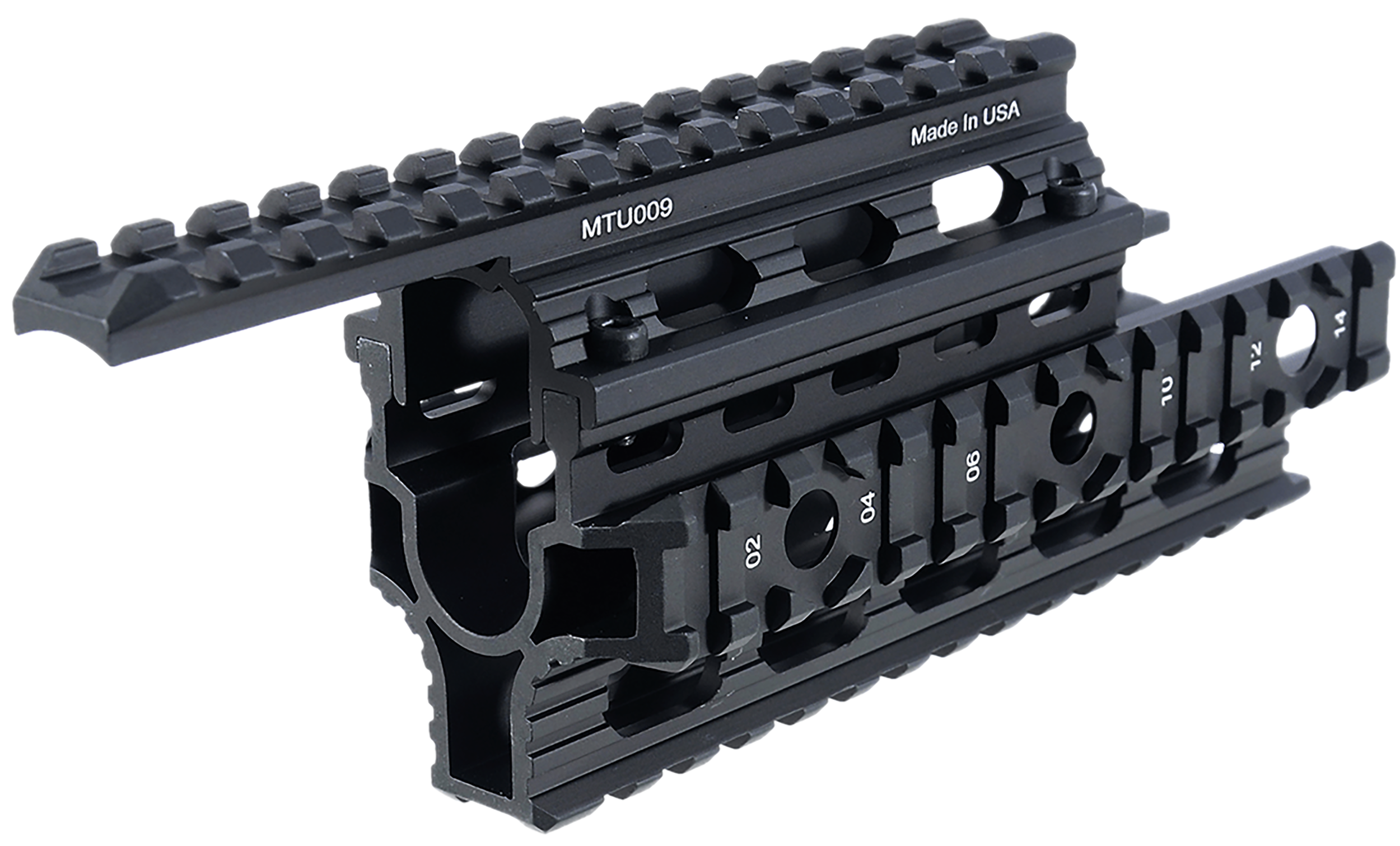 Leapers UTG Pro MTU009 AK47 Universal Quad Rail Handguard 8.43" Aluminum Matte Black