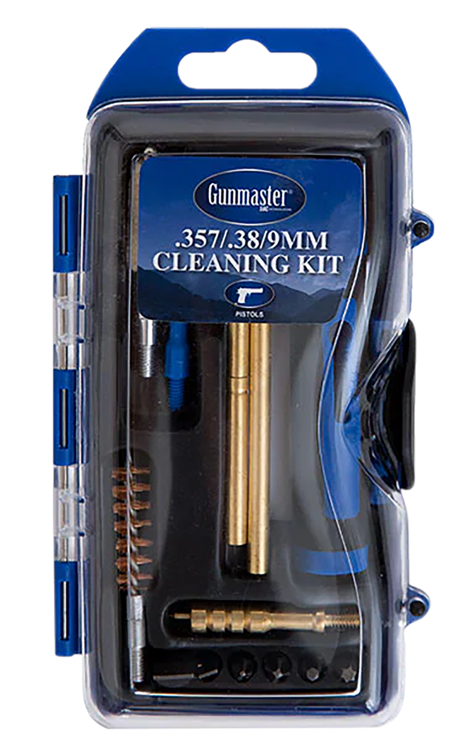 DAC GunMaster GM9P Pistol Cleaning Kit 38/9mm 14-Piece Black/Blue