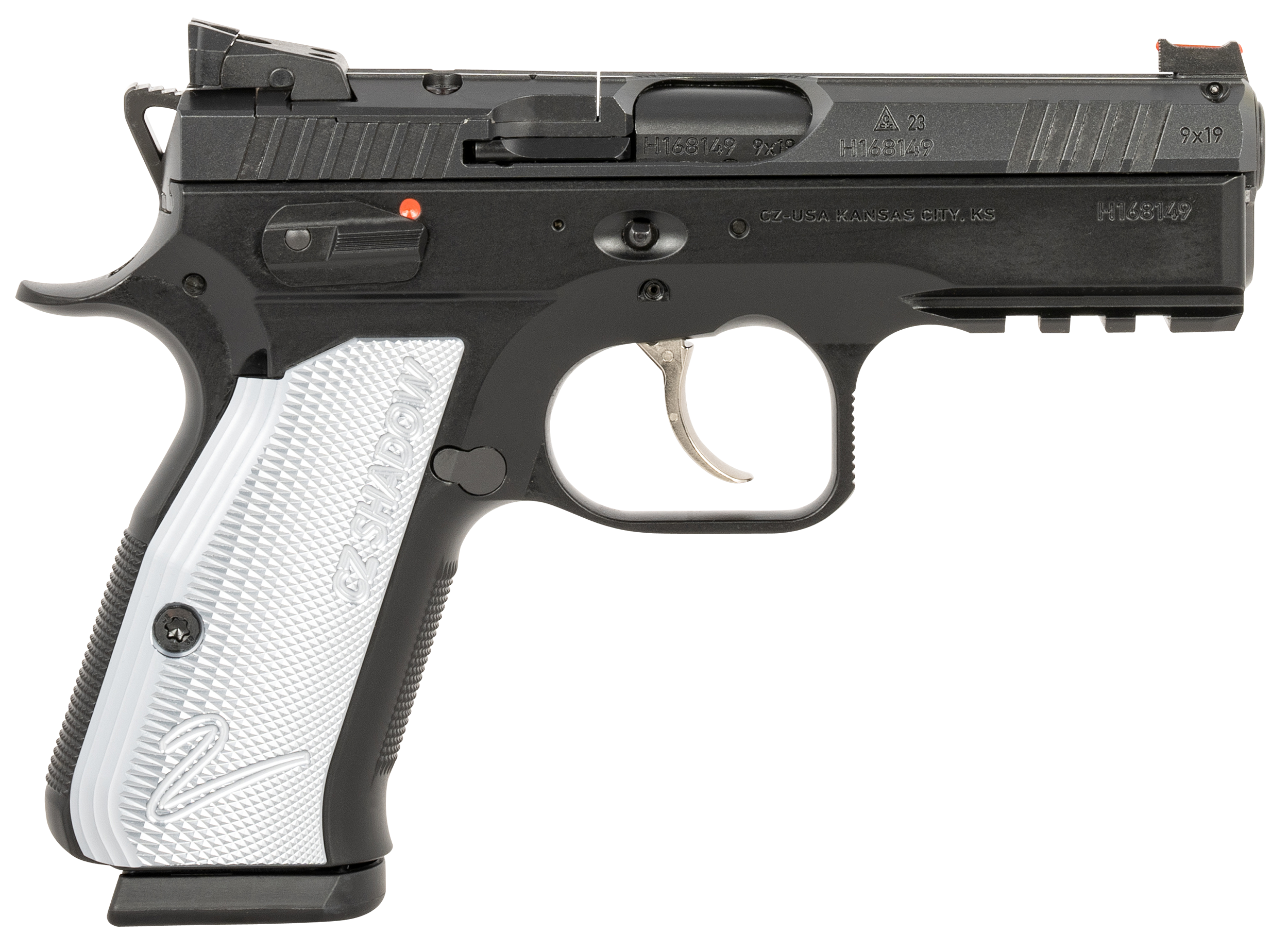 CZ Shadow 2 Compact 9mm Luger 15+1 4" Semi-Auto Pistol - Blue/Black, Optic Ready