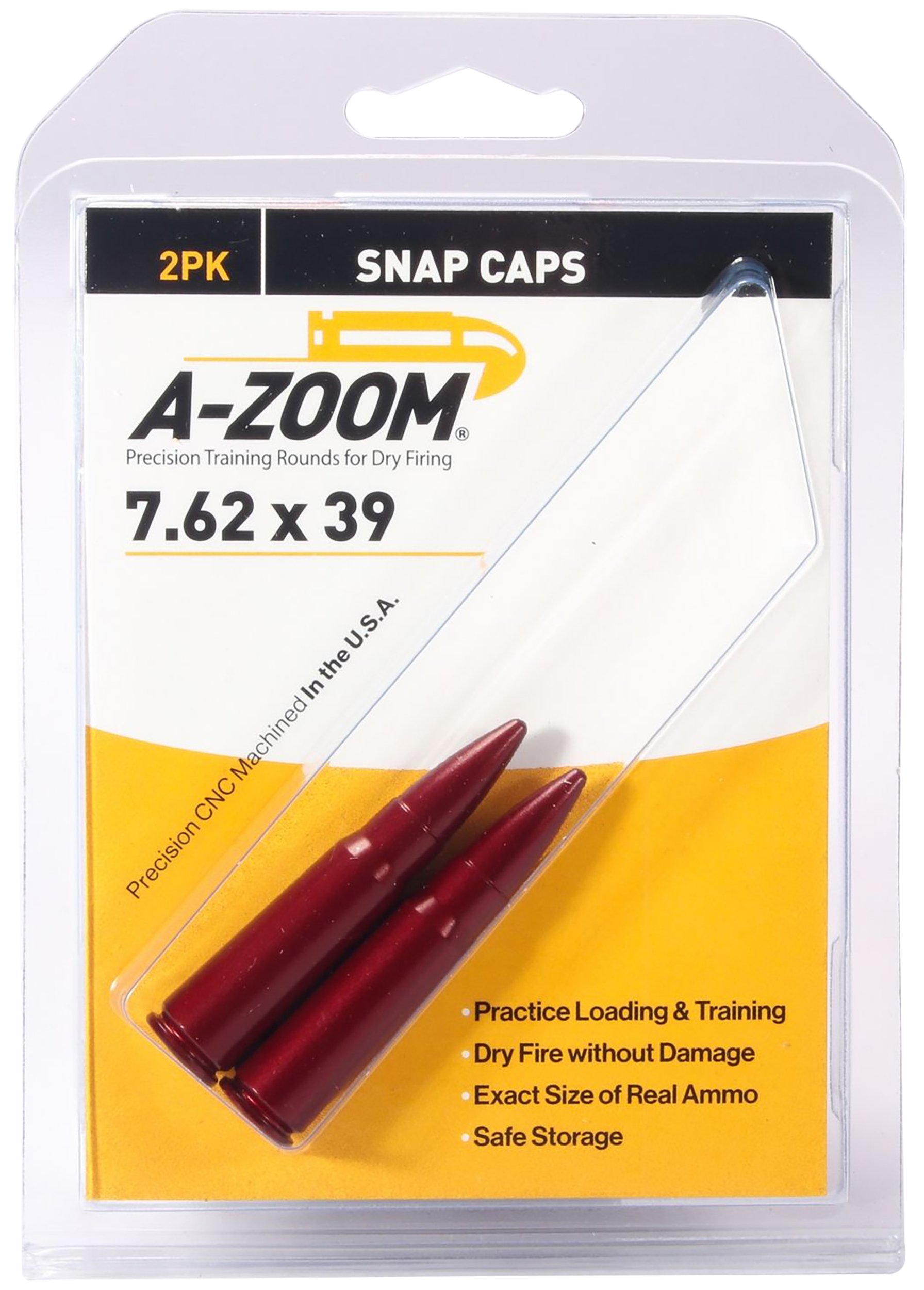 A-Zoom 12234 Rifle Snap Caps 7.62x39mm 2-Pack Dummy Rounds