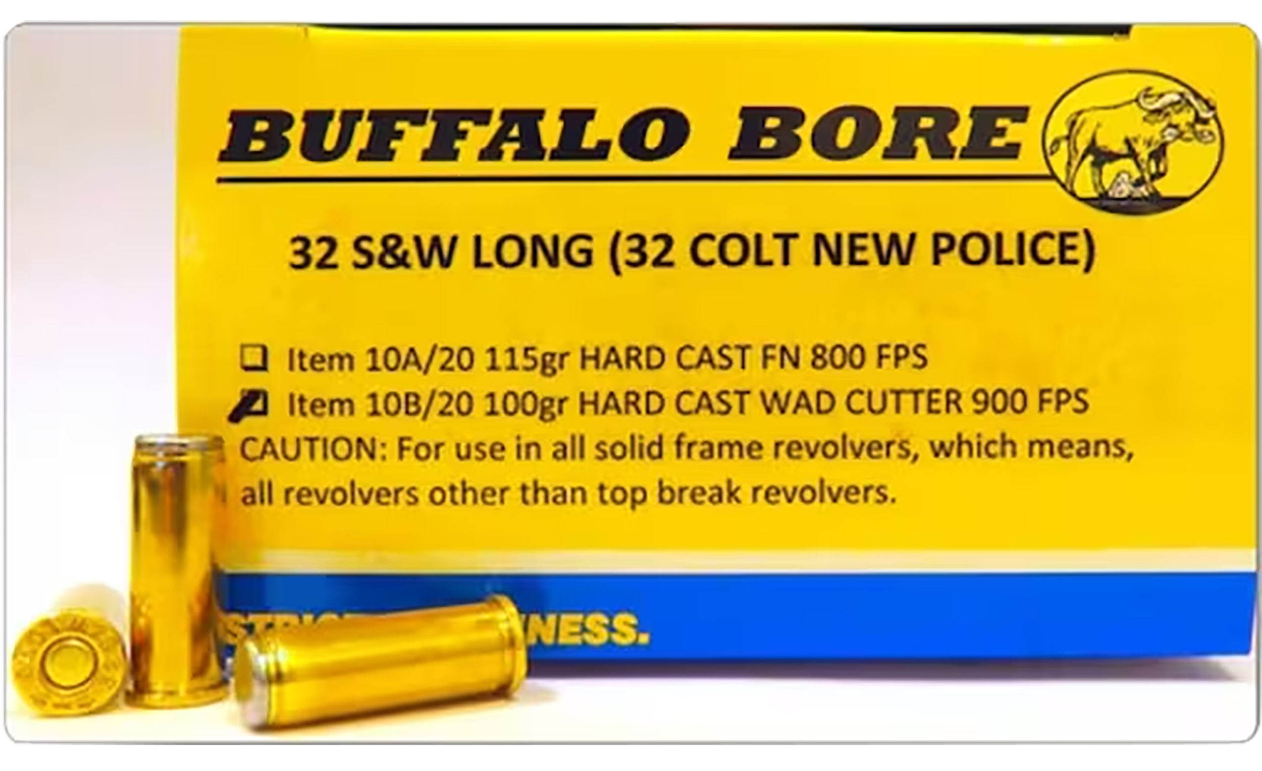 Buffalo Bore Ammunition 26B20 Personal Defense Strictly Business 460 S&W Mag 360 gr Lead Flat Nose 20 Rd Box - Box or Case