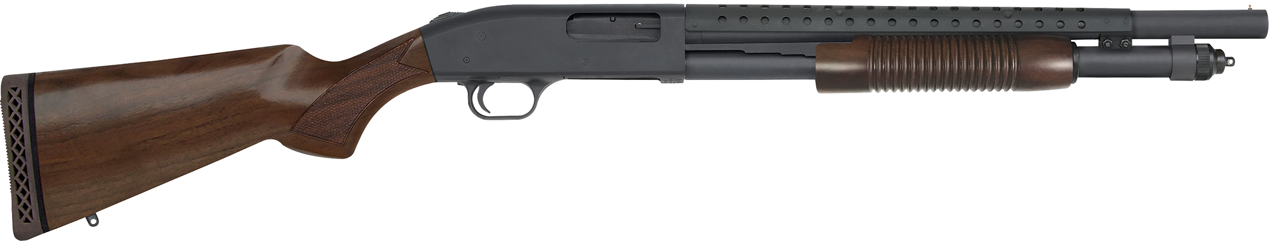 Mossberg 52151 590 Retrograde 12 Gauge 18.50" 6+1 Pump-Action Shotgun - Walnut Stock, Heat Shield Barrel