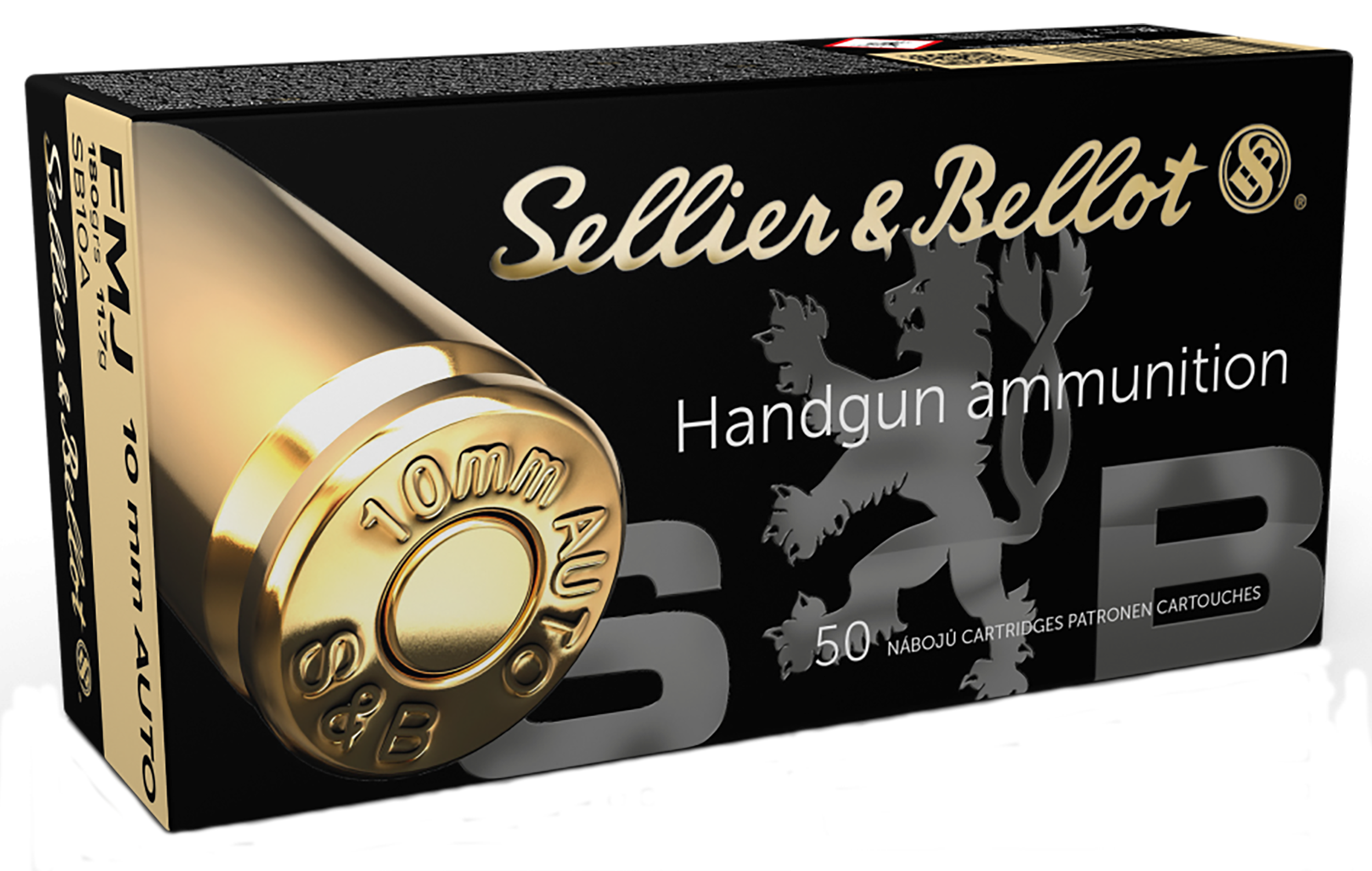 Sellier & Bellot SB10A Handgun 10mm Auto 180gr Full Metal Jacket - Box or Case