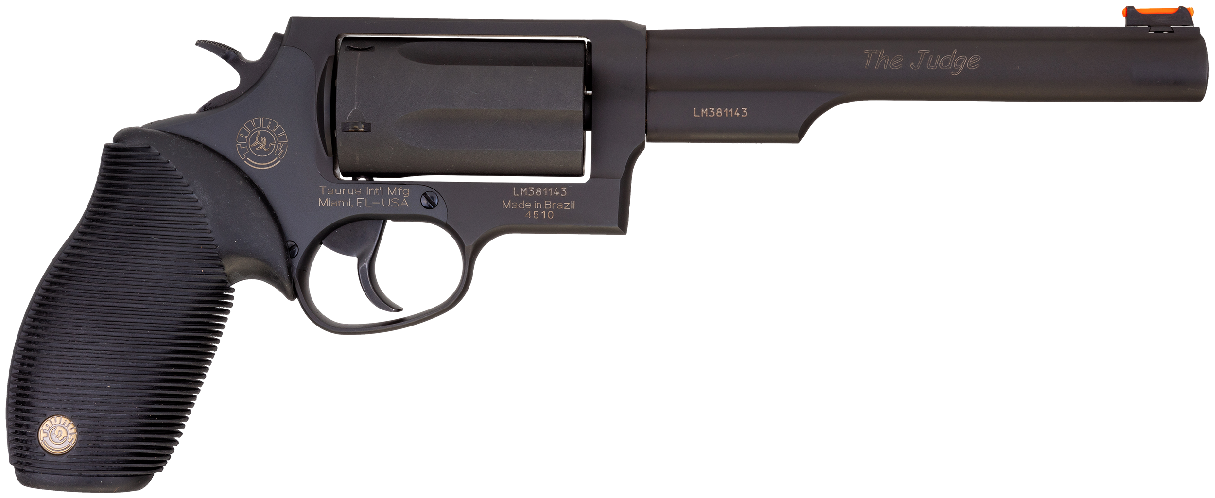 Taurus Judge 45 Colt (LC)/410 Bore 6.5" 5-Shot DA/SA Compact Revolver - Matte Black Oxide