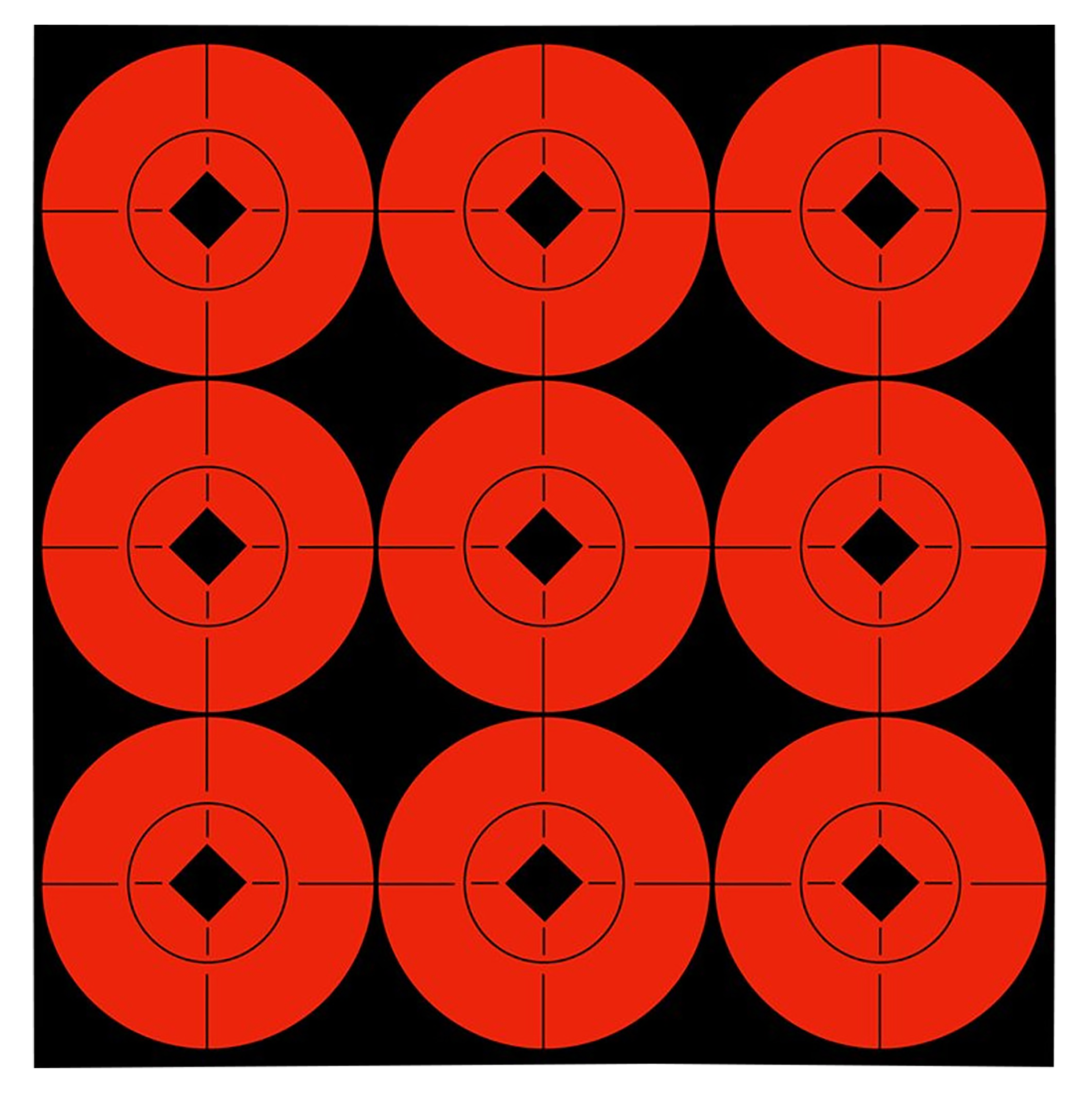 Birchwood Casey Target Spots 2" Bullseye Self-Adhesive Black/Orange 90 Pack