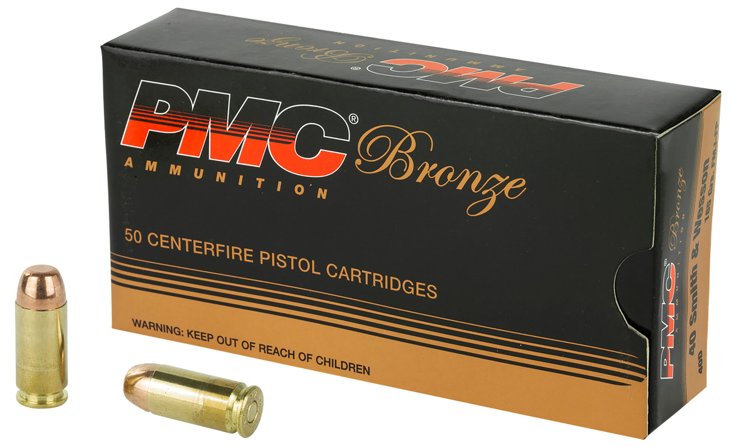 PMC 40D Bronze 40 S&W 165 gr Full Metal Jacket 50 Bx/20 Cs - Box or Case