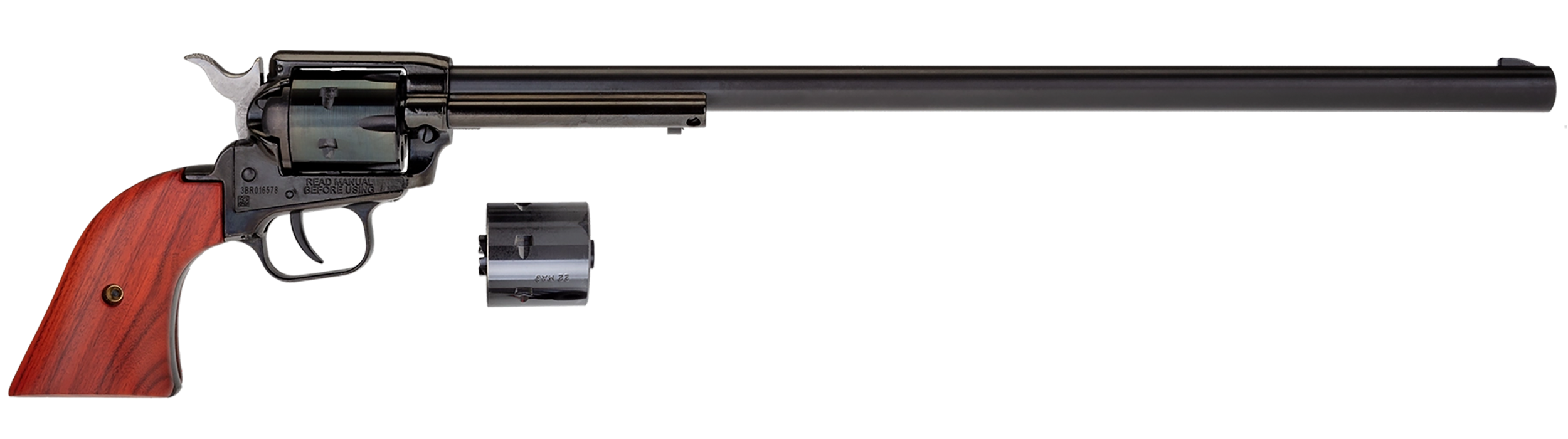 Heritage Mfg Rough Rider Small Bore 22 LR/22 WMR 16" 6-Shot SAO Revolver - Cocobolo Grips