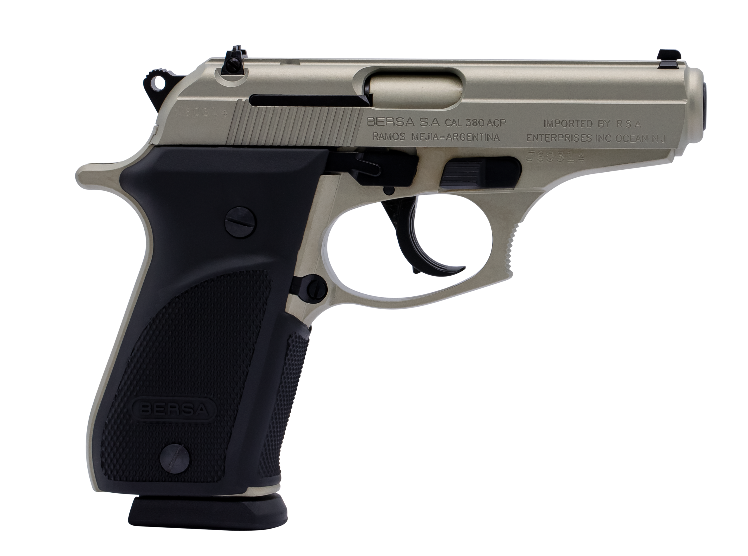 Bersa Thunder 380 Plus .380 ACP 3.5" 15+1 DA/SA Semi-Auto Pistol - Nickel Cerakote
