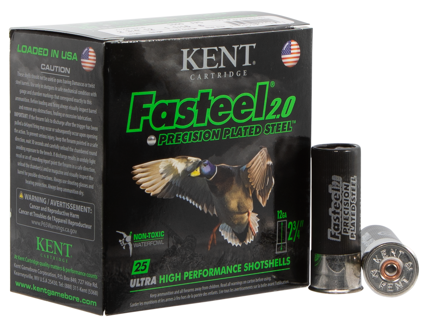 Kent Cartridge Fasteel 2.0 Waterfowl 12 Gauge 2.75" 1-1/16 oz 6 Shot - Box or Case