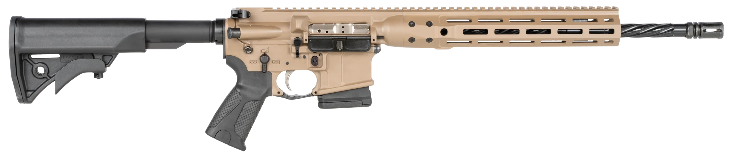 LWRC Individual Carbine ICDIR5CK16MLCAC CA Compliant 5.56 NATO 16.1" 10+1 Semi-Auto AR-15 Rifle - FDE