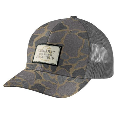 Carhartt Wool Mesh Back Camo Logo Patch Cap