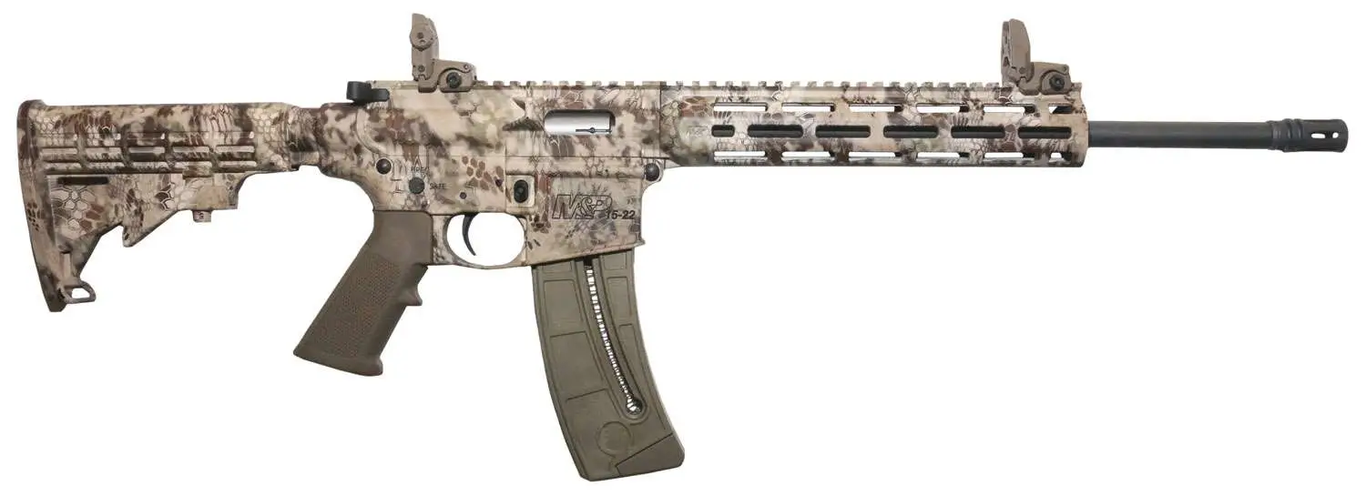 Smith & Wesson M&P15-22 Sport Rifle .22 LR 25rd Magazine 16.5″ Barrel Kryptek Highlander