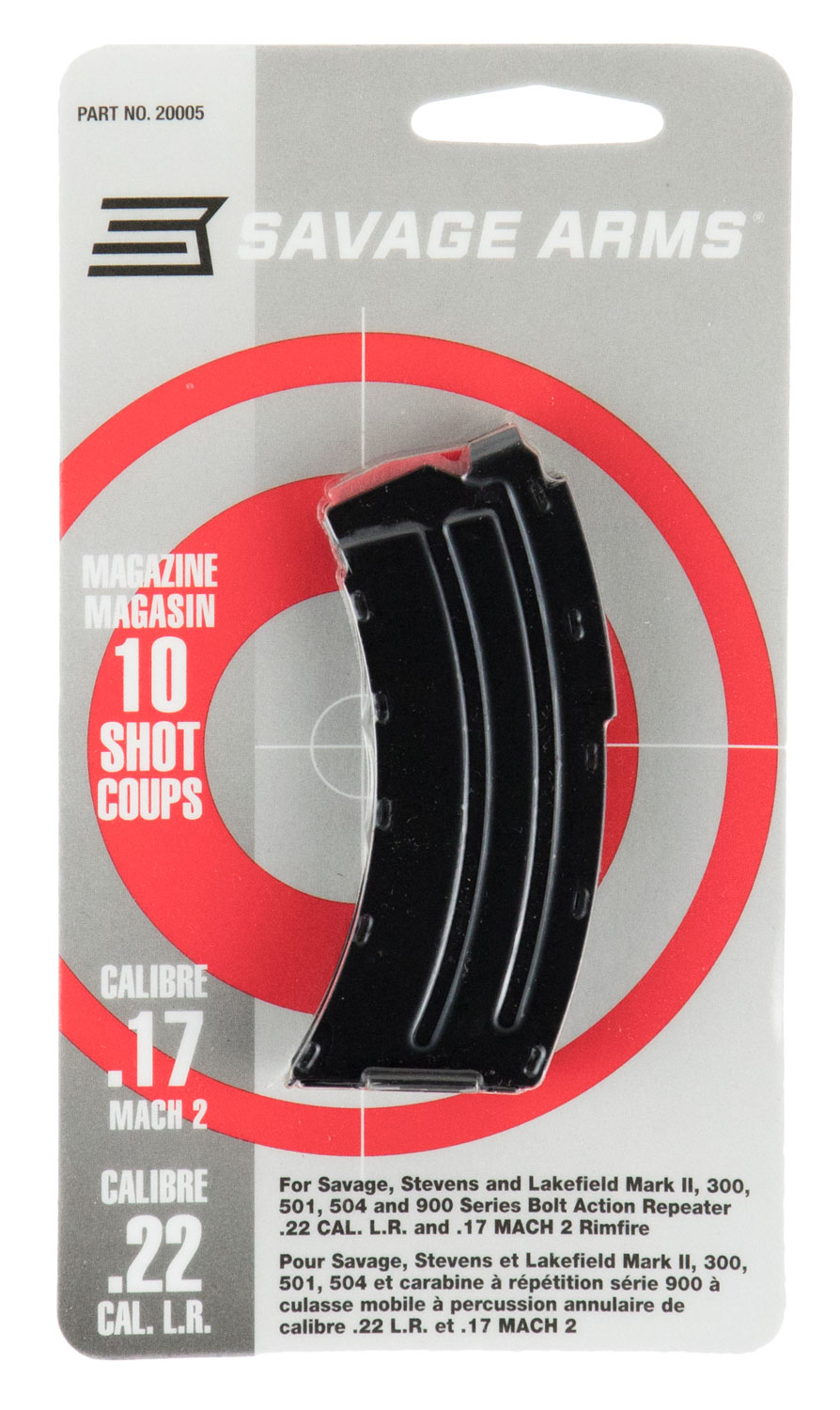 Savage Arms, Magazine, 22 LR, 10 Rounds, Blue, MKII, Blued
