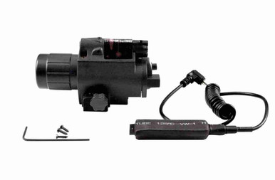 Tactical LED Flashlight and Red Laser Sight Combo