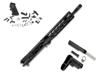 Complete AR-15 Pistol Kit - 11.5" 5.56 Barrel - M-lok Rail - SBA Brace