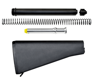 Black A2 Style Fixed Stock and Buffer Tube Combo Kit
