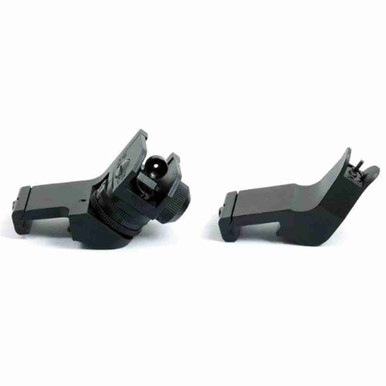 Front Rear 45 Degree Offset Raid Transition Backup Iron Sight Set