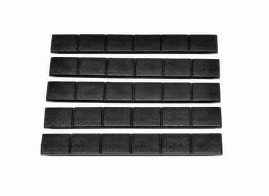 Black 5 Pack Universal Low Profile Rubber Rail Slot Covers