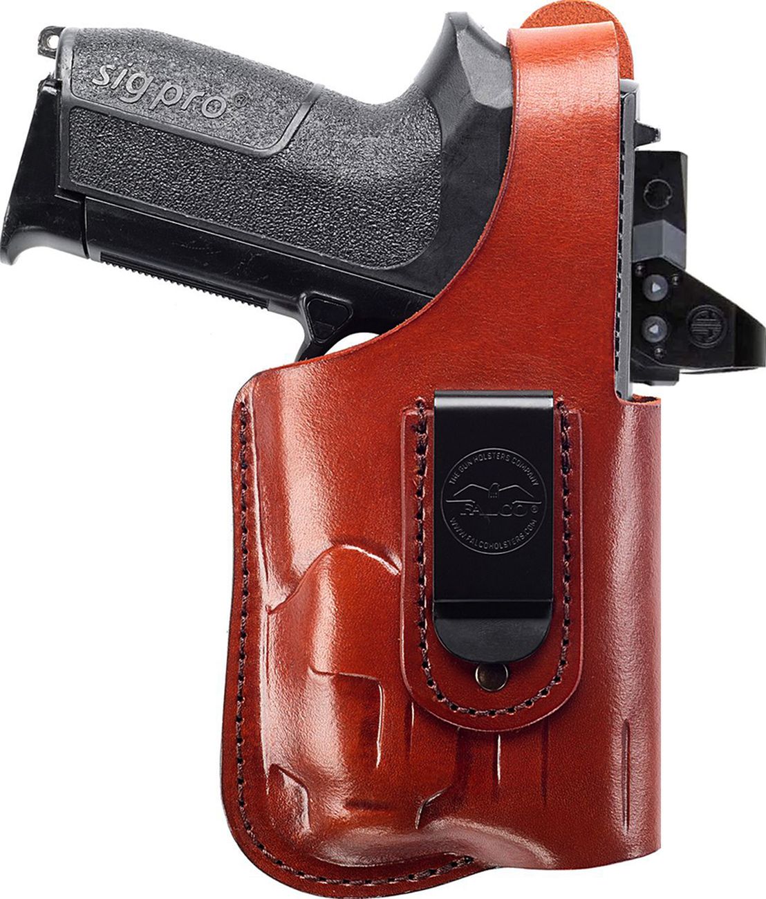 Leather IWB Holster w Clip (Light/Laser & Red Dot)