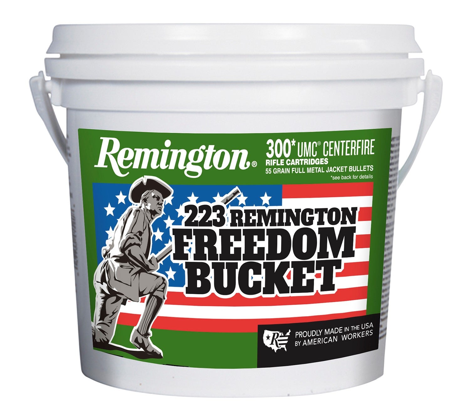 Remington .223 Rem UMC Freedom Bucket 55gr FMJ Ammo 3240 FPS