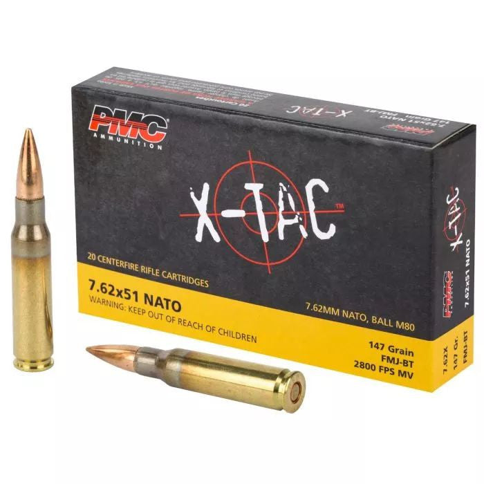 PMC X-TAC 7.62x51 NATO 147gr FMJ-BT Ammo 2800 FPS