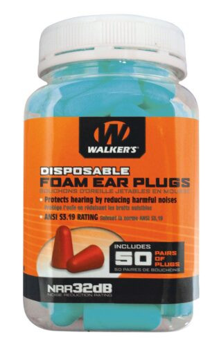 Walkers Foam Ear Plugs Foam 32DB Teal Adult